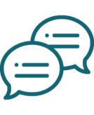 Speech Bubbles Icon Teal