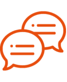 Speech Bubbles Icon Orange