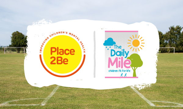 Logos for Place2Be and The Daily Mile